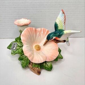 Hummingbird and Flower Figure Fitz and Floyd Vintage 1987